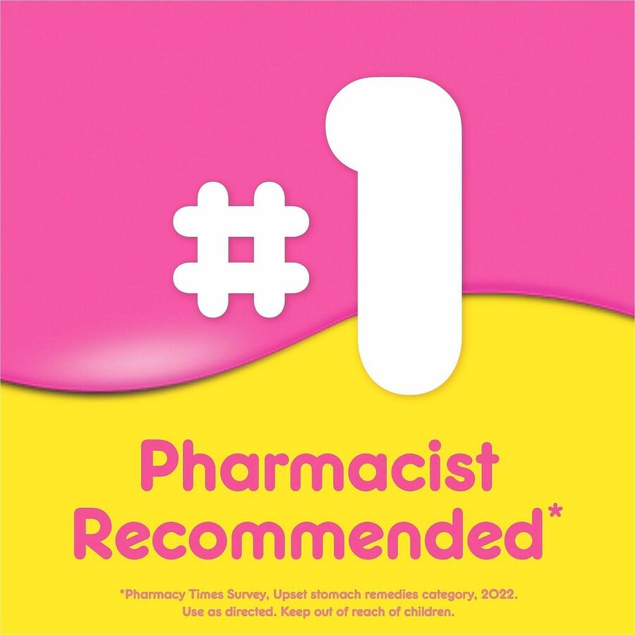 Pepto Bismol Chewable Tablets Original - For Upset Stomach, Indigestion, Nausea, Heartburn, Diarrhea - Cherry - 30 / Box