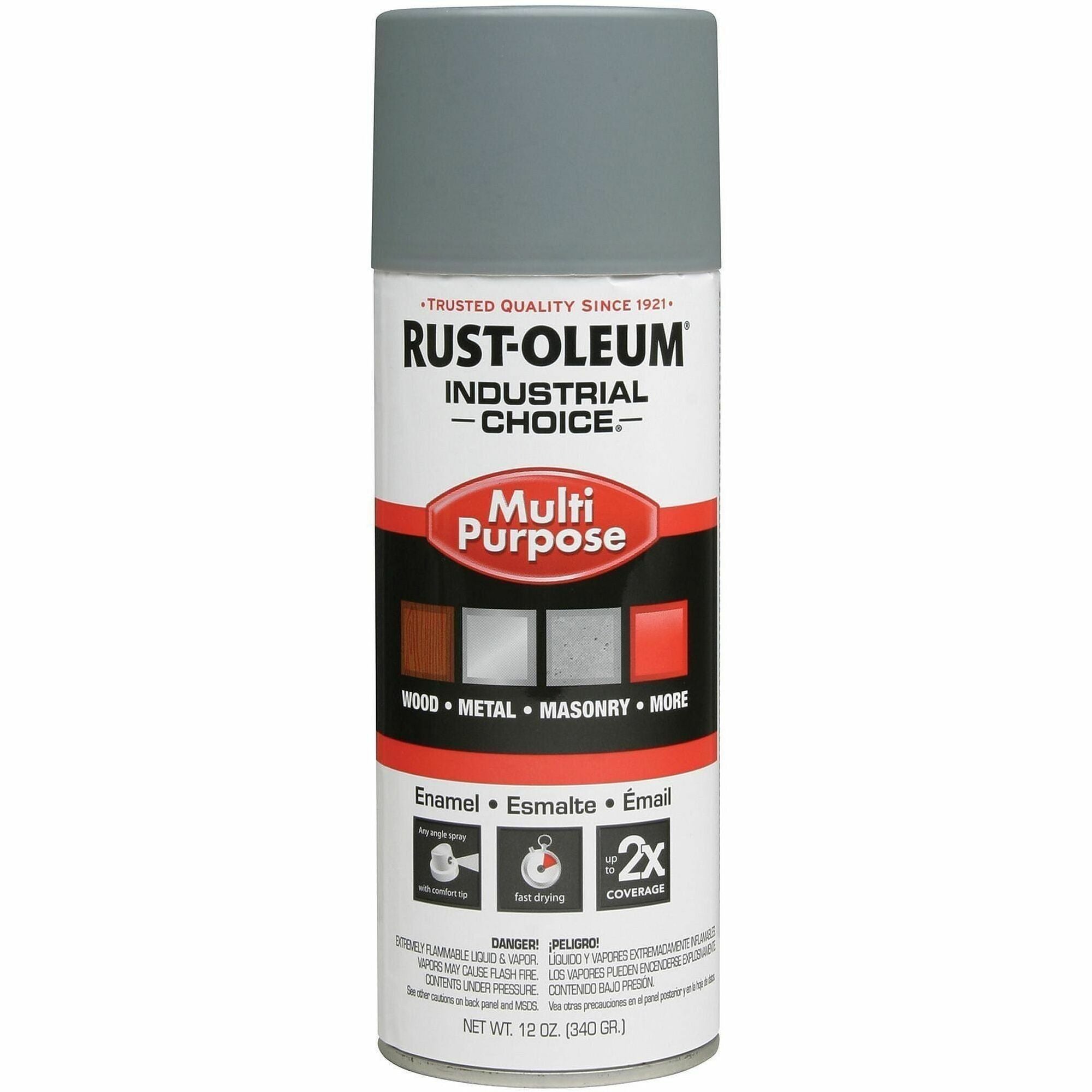 Industrial Choice Enamel Spray Paint - Aerosol - Gray Primer - 12 oz - 6 / Carton