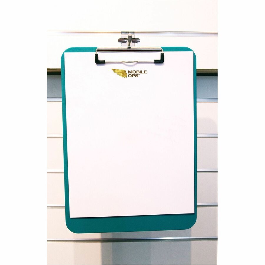 Mobile OPS Unbreakable Clipboard Green (61626) - Wire Clip - Polypropylene - Green