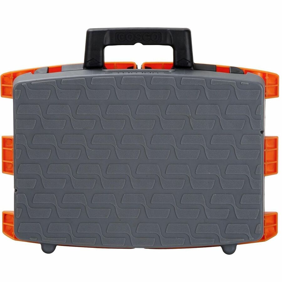 Cosco 1-Step Molded Folding Step Stool - 1 Step - 300 lb Load Capacity - Type IA - Gray, Orange