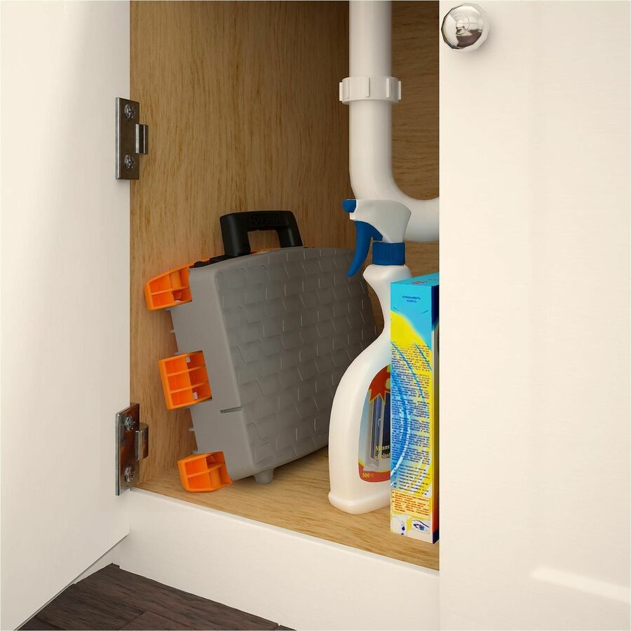 Cosco 1-Step Molded Folding Step Stool - 1 Step - 300 lb Load Capacity - Type IA - Gray, Orange