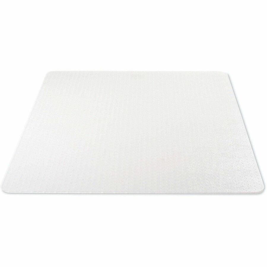 Deflecto SuperMat Medium Pile Carpet Chairmat - Medium Pile Carpet, Commercial, Home Office, Indoor, Floor - 48" Length x 36" Width - Rectangular - Vinyl - Clear - 1 Each