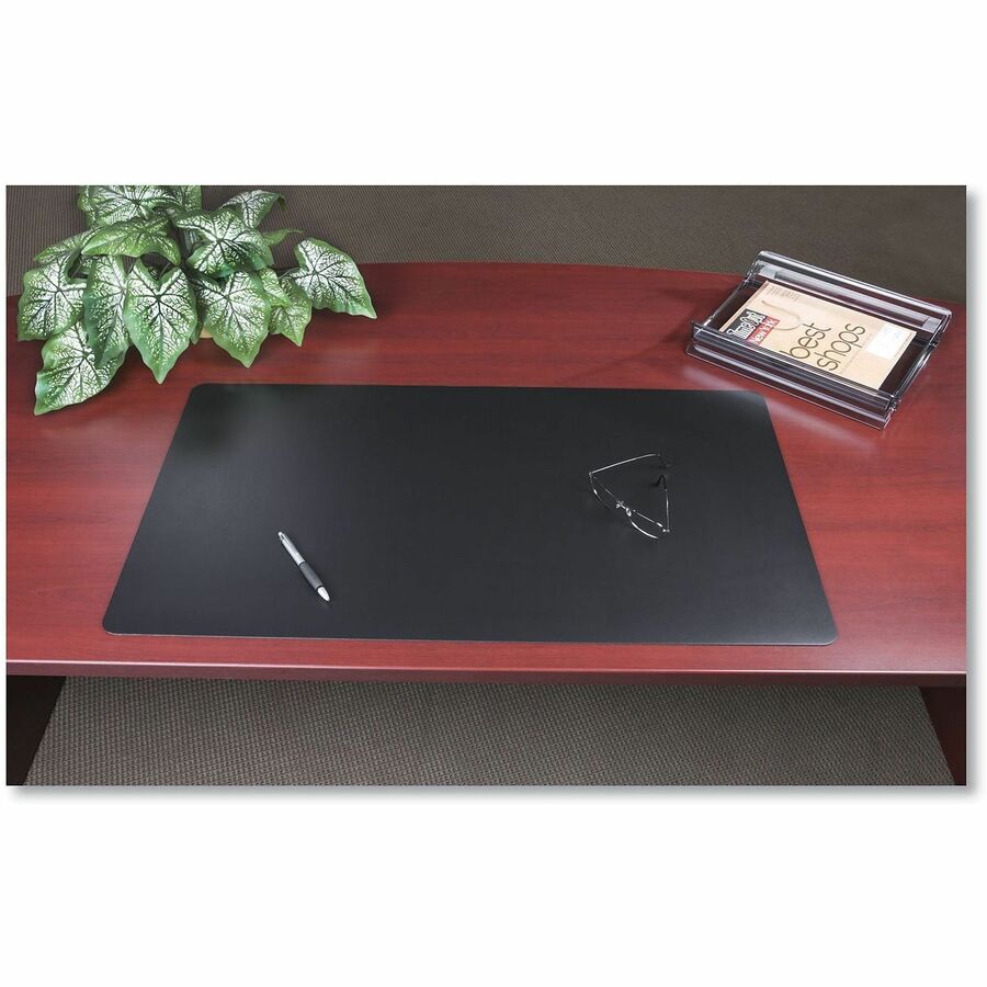 Artistic Rhinolin II Ultra Smooth Desk Pad - Rectangular - 24" Width x 17" Depth - Foam Backing - Polyvinyl Chloride (PVC), Rhinolin - Black