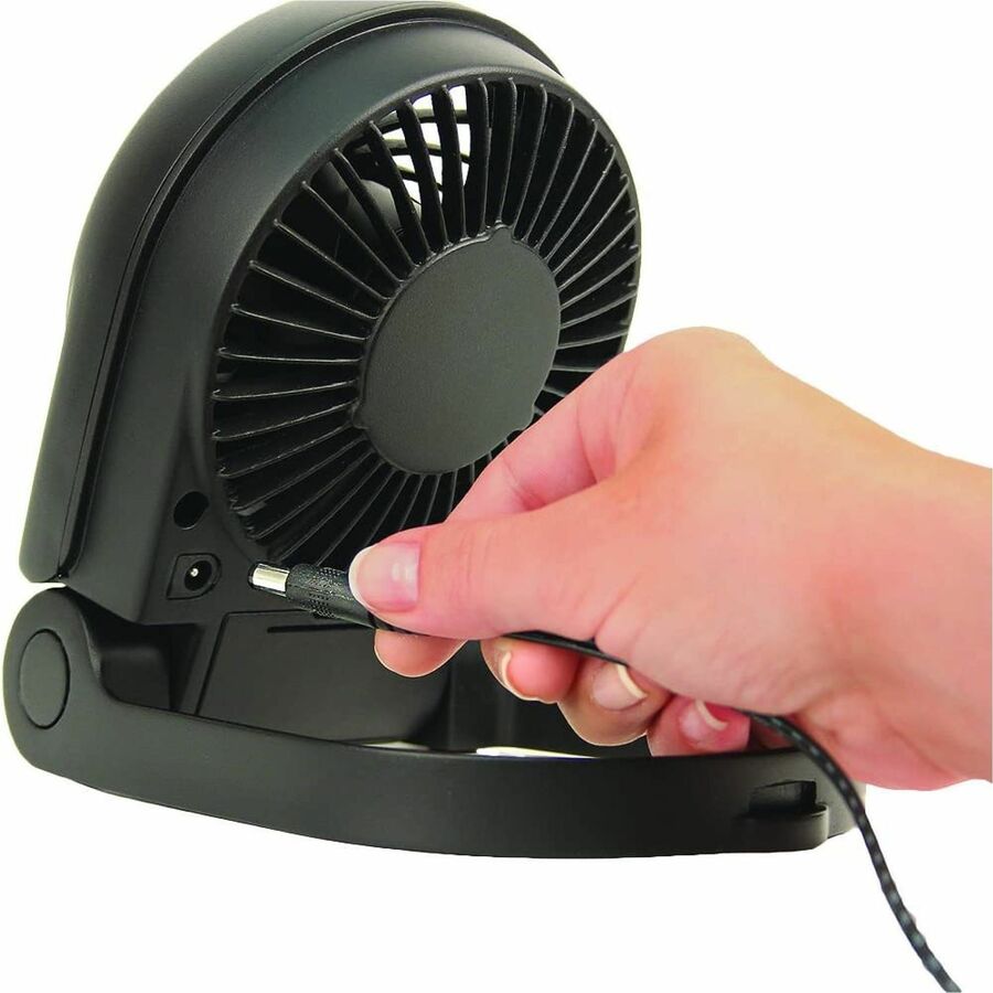 Honeywell Turbo on the Go Portable Personal Fan, HTF090B - 1 Speed - Carrying Handle, Compact, Foldable - 12.5" Height x 4.7" Width - Black