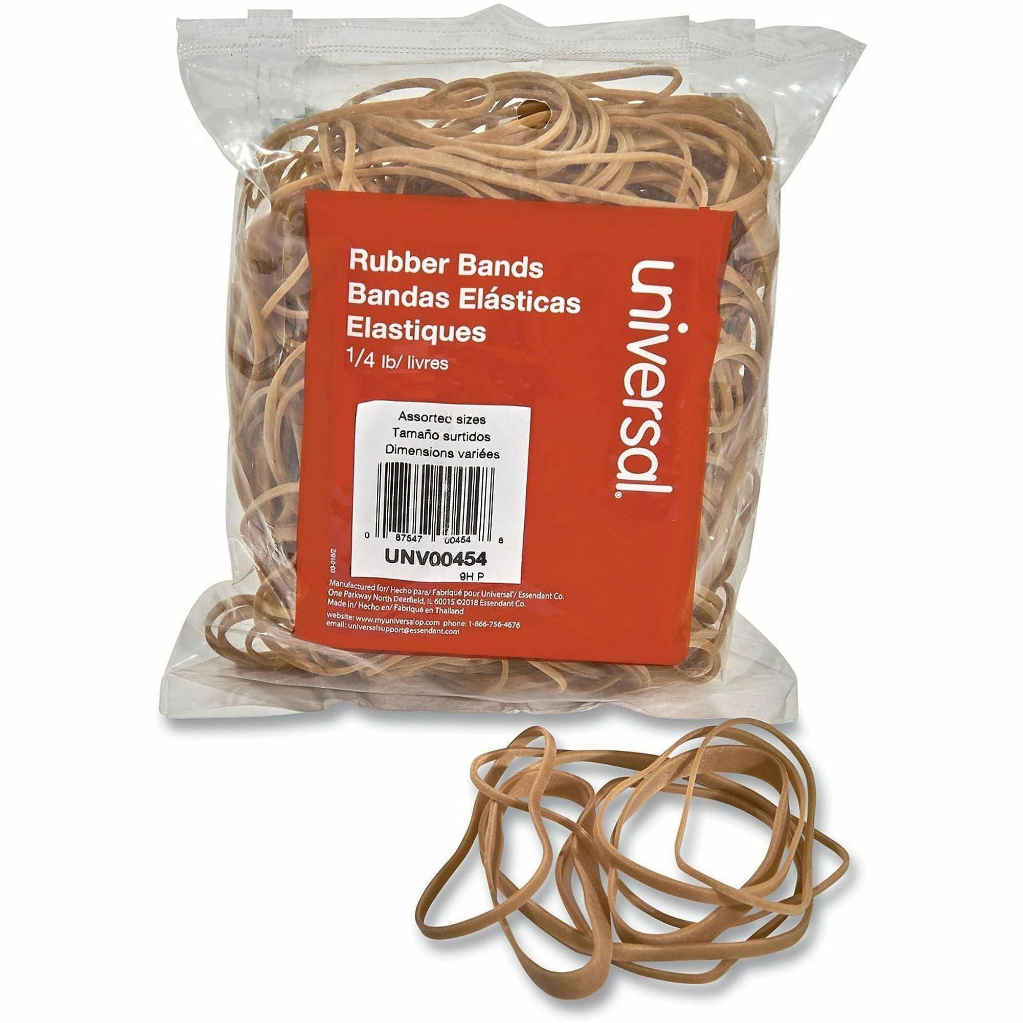 Universal Standard Rubber Bands - Size: #54, Assorted - Elastic - Rubber - Beige - 1 Pack