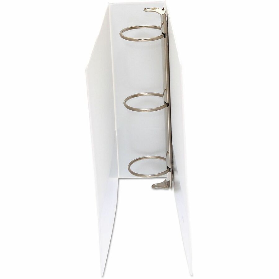 Universal Economy Round Ring View Binder, 3 Rings, 3" Capacity, 11 x 8.5, White - 3" Binder Capacity - 460 Sheet Capacity - 3 Ring(s) - Fastener(s): Ring - Pocket(s): 2, Inside Front & Back - Polypropylene - White - Non-stick - 1 Each