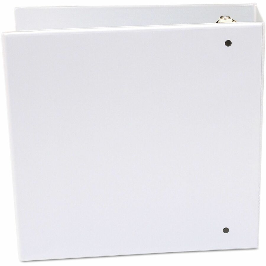 Universal Economy Round Ring View Binder, 3 Rings, 3" Capacity, 11 x 8.5, White - 3" Binder Capacity - 460 Sheet Capacity - 3 Ring(s) - Fastener(s): Ring - Pocket(s): 2, Inside Front & Back - Polypropylene - White - Non-stick - 1 Each