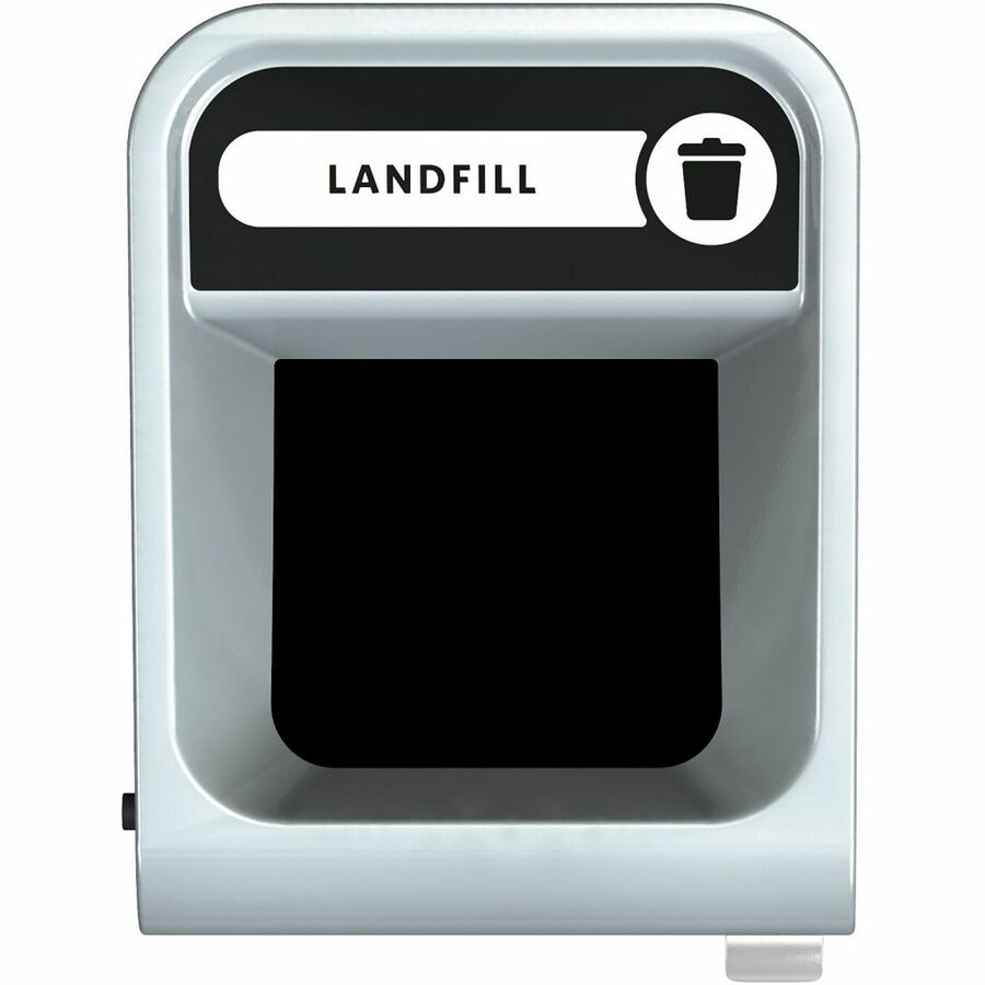 Rubbermaid Commercial Configure 1 Stream Gray Container - Open Top - 45 gal Capacity - For Commercial, Indoor, Outdoor - Contoured Edge, Ergonomic Handle, Hinged Door, Venting Channel, Damage Resistant, Recyclable - 38" Height x 19.5" Width x 29.1" Dep...