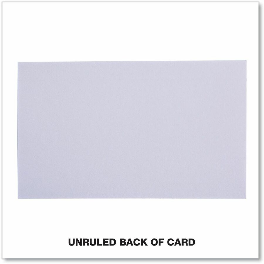 Universal Printable Index Card - 3" x 5" - Acid-free, Ruled - White - 100 / Pack
