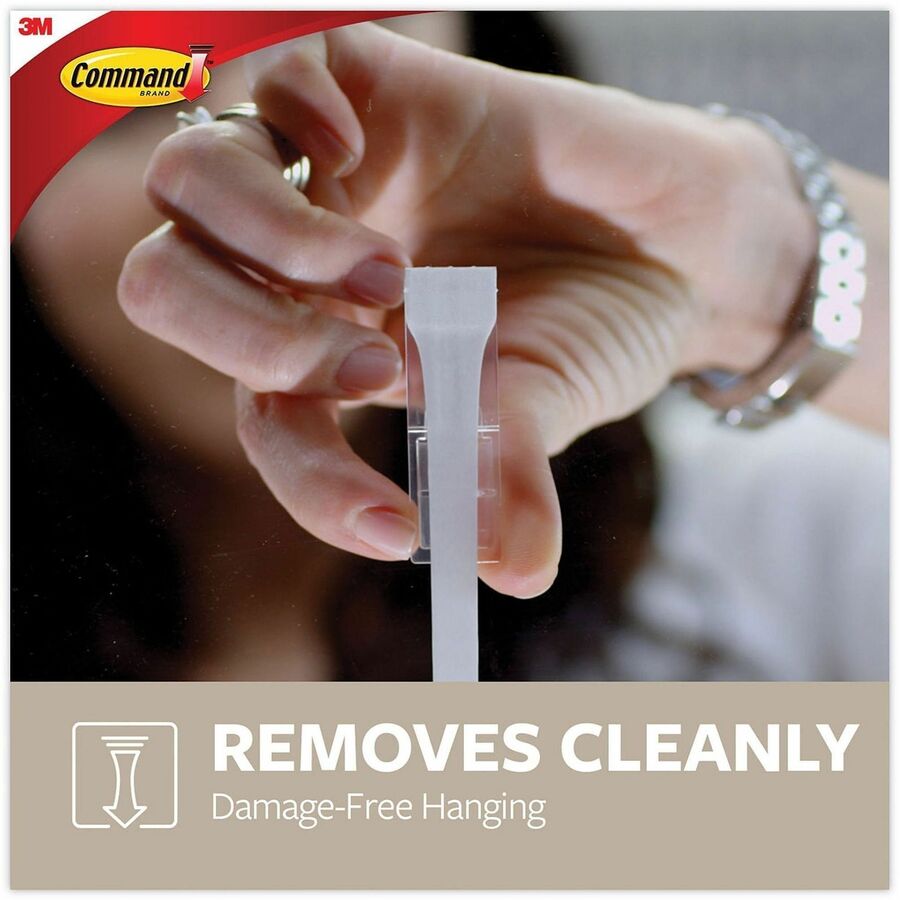 Command Hook - 2 Hooks - 3 lb (1.36 kg) Capacity - Reusable - 1" Width x 3.7" Length - Adhesive - Medium - for Home, Paint, Wood, Tile, Laminate, Concrete, Wall, Decoration - Plastic - Matte Black - 2
