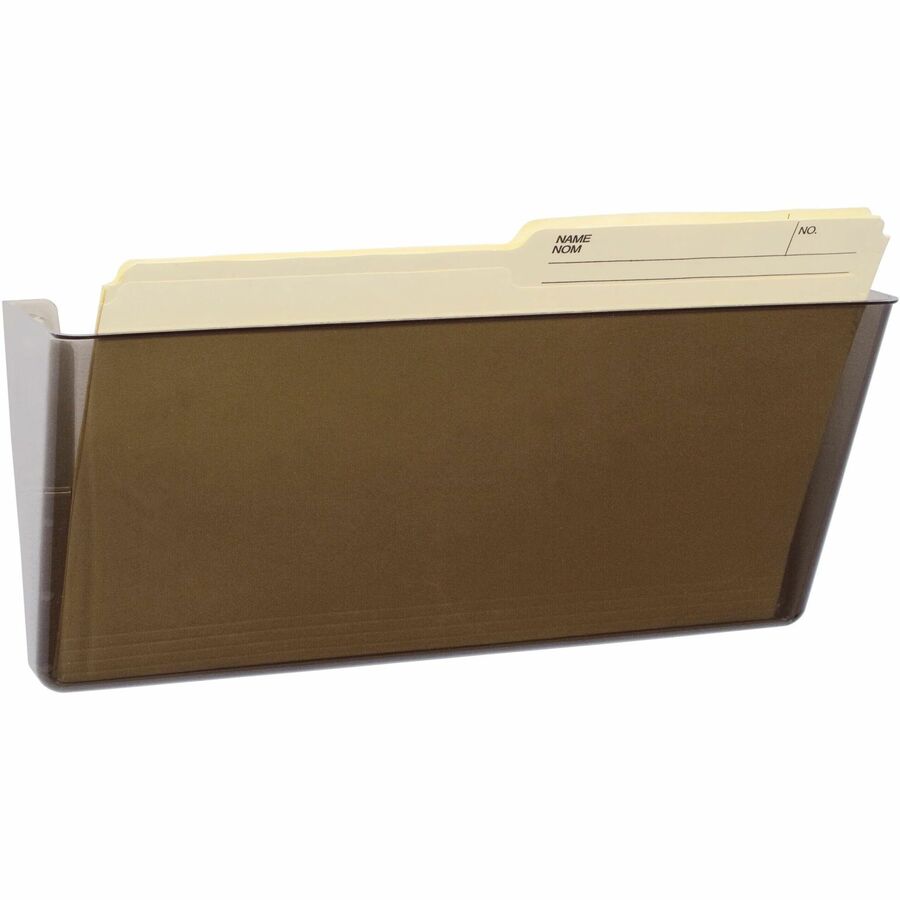 Storex Magnetic Legal Wall Pocket, Unbreakable Smoke - 500 x Sheet - 7" Height x 16" Width x 4" Depth - Unbreakable, Magnetic, Adhesive, PVC Free, BPA Free - Smoke - Poly - 1 Each