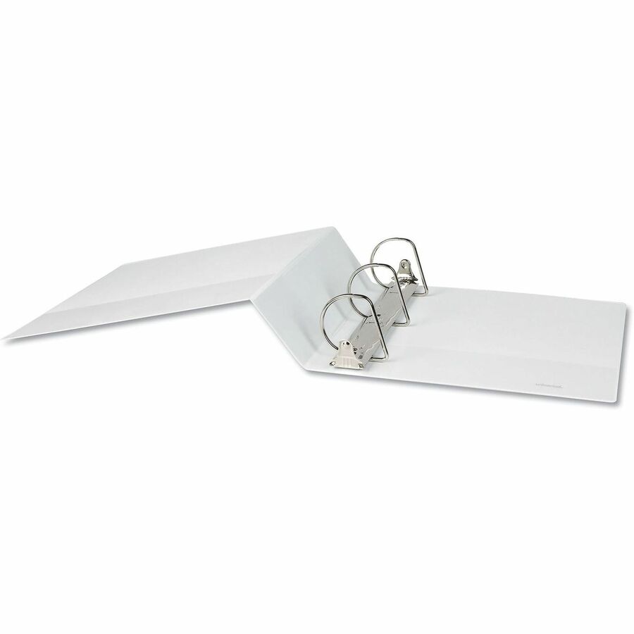 Universal Slant D-Ring View Binder, 3 Rings, 3" Capacity, 11 x 8.5, White - 3" Binder Capacity - 600 Sheet Capacity - 3 Ring(s) - Fastener(s): Ring - Pocket(s): 2, Inside Front & Back - Polypropylene - White - Non-stick - 1 Each