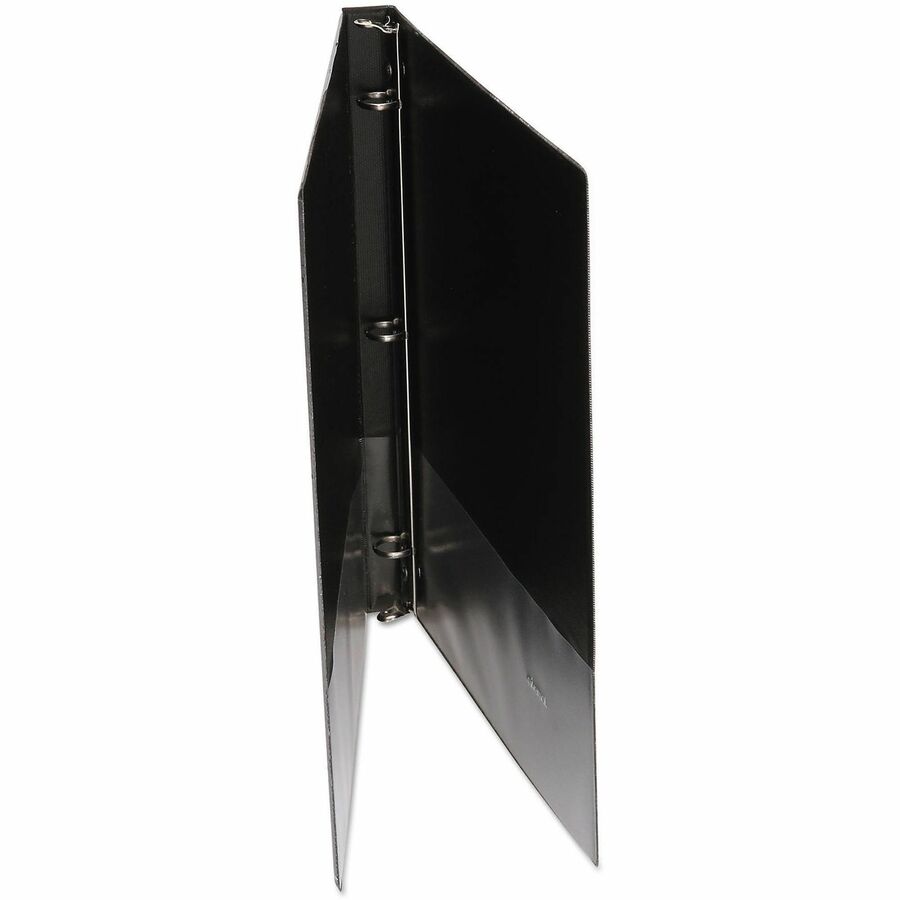 Universal Economy Round Ring View Binder, 3 Rings, 0.5" Capacity, 11 x 8.5, Black - 1/2" Binder Capacity - 100 Sheet Capacity - 3 Ring(s) - Fastener(s): Ring - Pocket(s): 2, Inside Front & Back - Polypropylene - Black - Non-stick - 1 Each