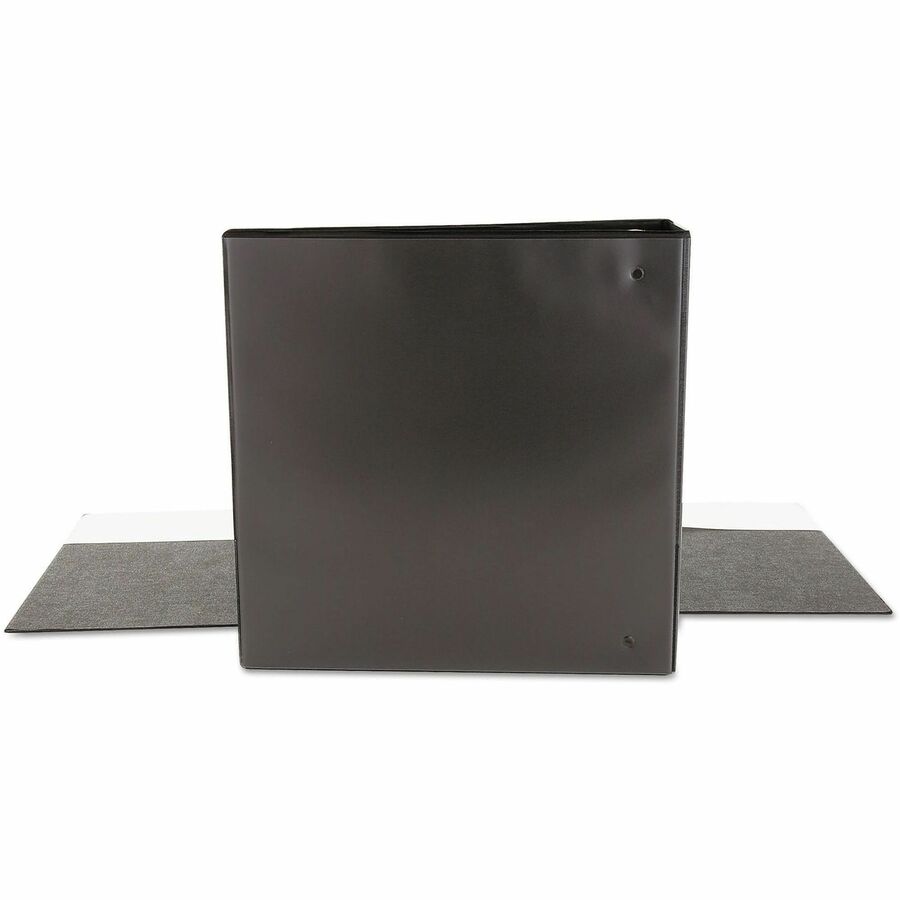 Universal Economy Round Ring View Binder, 3 Rings, 2" Capacity, 11 x 8.5, Black - 2" Binder Capacity - 375 Sheet Capacity - 3 Ring(s) - Fastener(s): Ring - Pocket(s): 2, Inside Front & Back - Polypropylene - Black - Non-stick - 1 Each