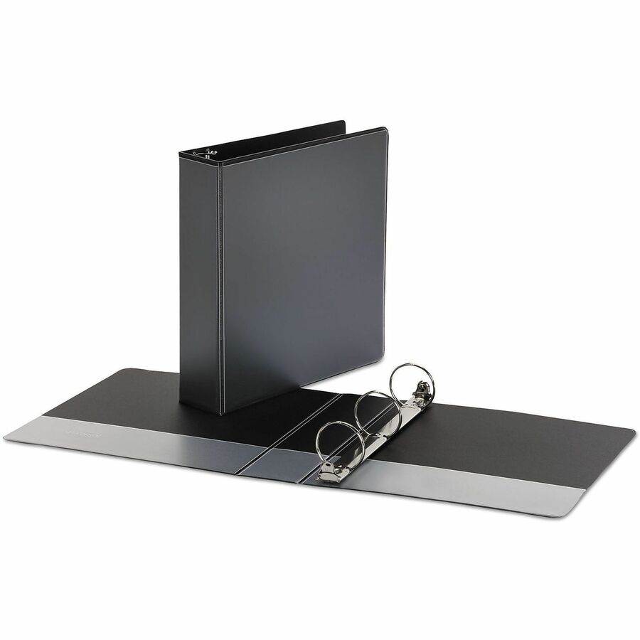 Universal Economy Round Ring View Binder, 3 Rings, 2" Capacity, 11 x 8.5, Black - 2" Binder Capacity - 375 Sheet Capacity - 3 Ring(s) - Fastener(s): Ring - Pocket(s): 2, Inside Front & Back - Polypropylene - Black - Non-stick - 1 Each