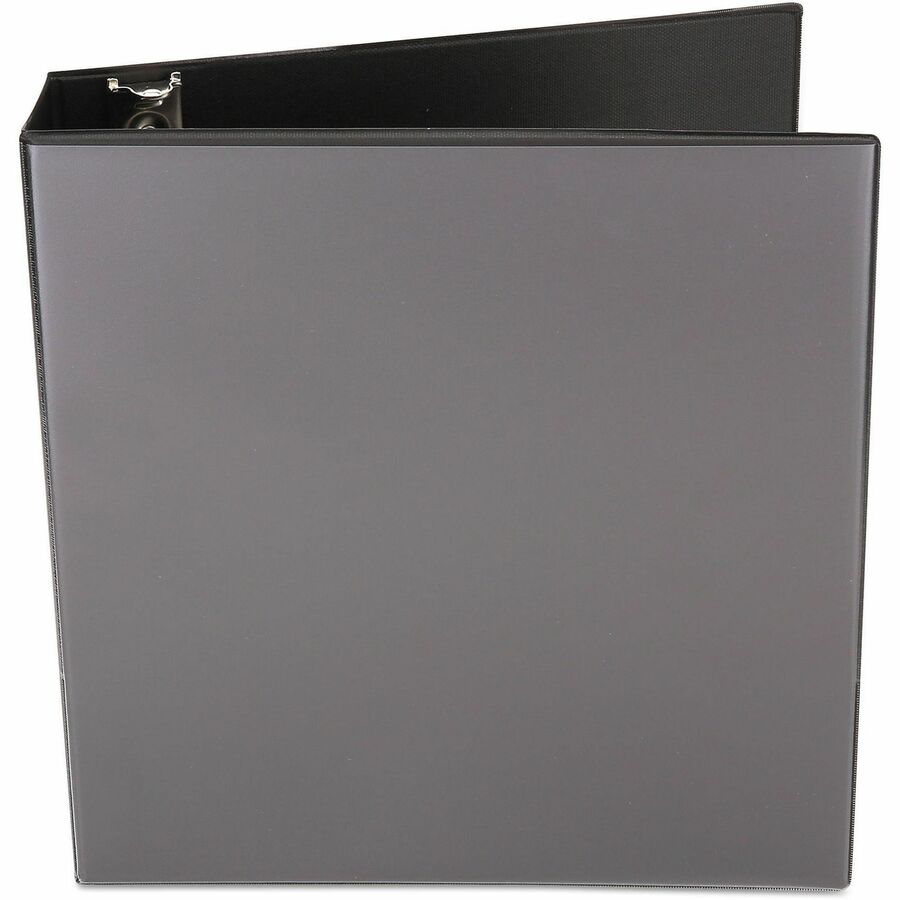 Universal Economy Round Ring View Binder, 3 Rings, 2" Capacity, 11 x 8.5, Black - 2" Binder Capacity - 375 Sheet Capacity - 3 Ring(s) - Fastener(s): Ring - Pocket(s): 2, Inside Front & Back - Polypropylene - Black - Non-stick - 1 Each