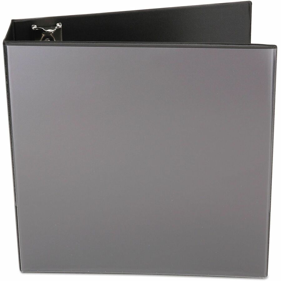Universal Economy Round Ring View Binder, 3 Rings, 3" Capacity, 11 x 8.5, Black - 3" Binder Capacity - 625 Sheet Capacity - 3 Ring(s) - Fastener(s): Ring - Pocket(s): 2, Inside Front & Back - Polypropylene - Black - Non-stick - 1 Each