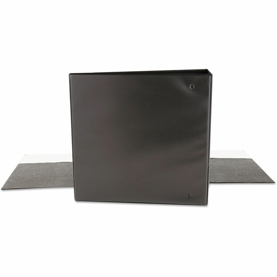 Universal Economy Round Ring View Binder, 3 Rings, 3" Capacity, 11 x 8.5, Black - 3" Binder Capacity - 625 Sheet Capacity - 3 Ring(s) - Fastener(s): Ring - Pocket(s): 2, Inside Front & Back - Polypropylene - Black - Non-stick - 1 Each