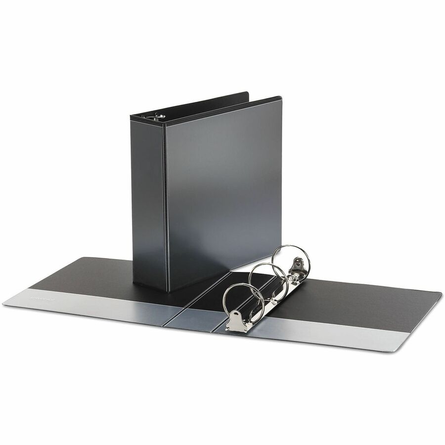 Universal Economy Round Ring View Binder, 3 Rings, 3" Capacity, 11 x 8.5, Black - 3" Binder Capacity - 625 Sheet Capacity - 3 Ring(s) - Fastener(s): Ring - Pocket(s): 2, Inside Front & Back - Polypropylene - Black - Non-stick - 1 Each