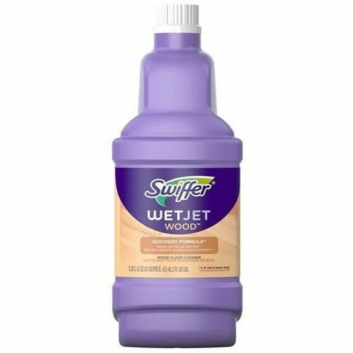 Swiffer WetJet Wood Floor Cleaner Solution Refill - For Wood Floor - 40.6 fl oz (1.3 quart) - Recommended For: Bacteria Remover, Dirt Remover, Grime Remover - Quick Drying - Purple - 1 Bottle