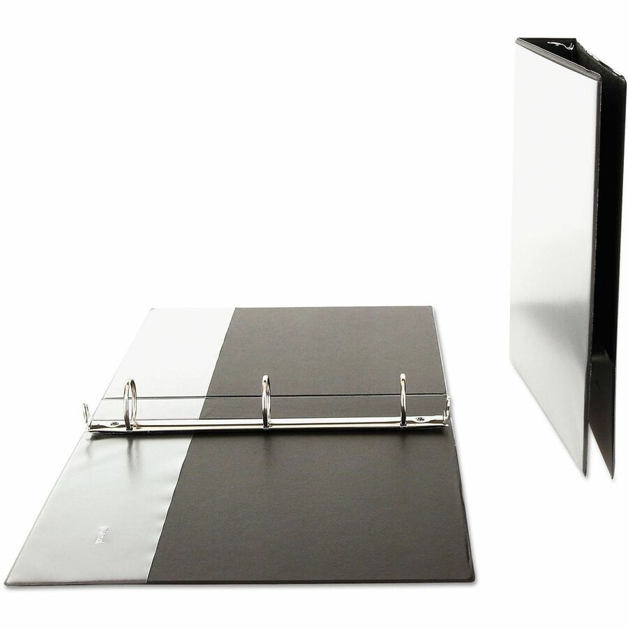 Universal Economy Round Ring View Binder, 3 Rings, 1.5" Capacity, 11 x 8.5, Black - 1 1/2" Binder Capacity - 275 Sheet Capacity - 3 Ring(s) - Fastener(s): Ring - Pocket(s): 2, Inside Front & Back - Polypropylene - Black - Non-stick - 1 Each