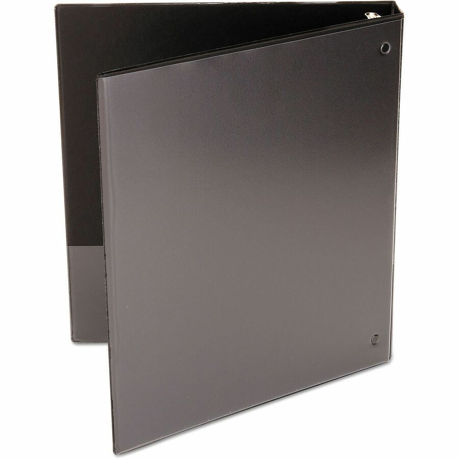 Universal Economy Round Ring View Binder, 3 Rings, 1" Capacity, 11 x 8.5, Black - 1" Binder Capacity - 175 Sheet Capacity - 3 Ring(s) - Fastener(s): Ring - Pocket(s): 2, Inside Front & Back - Polypropylene - Black - Non-stick - 1 Each