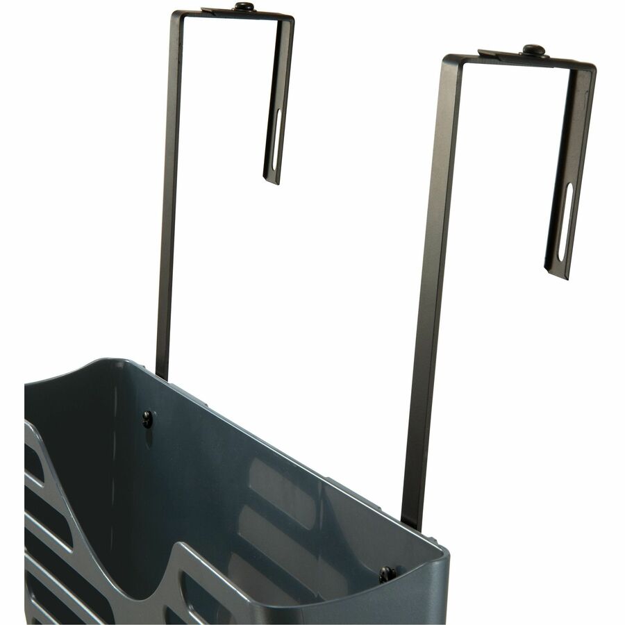 Officemate Verticalmate File Pocket, 3PK w/Hanger Set - 3 Pocket(s) - Vertical - 28" Height x 13.50" Width x 4.70" Depth - Impact Resistant, Lockable, Adjustable Hanger - Gray - Plastic - 3 / Pack