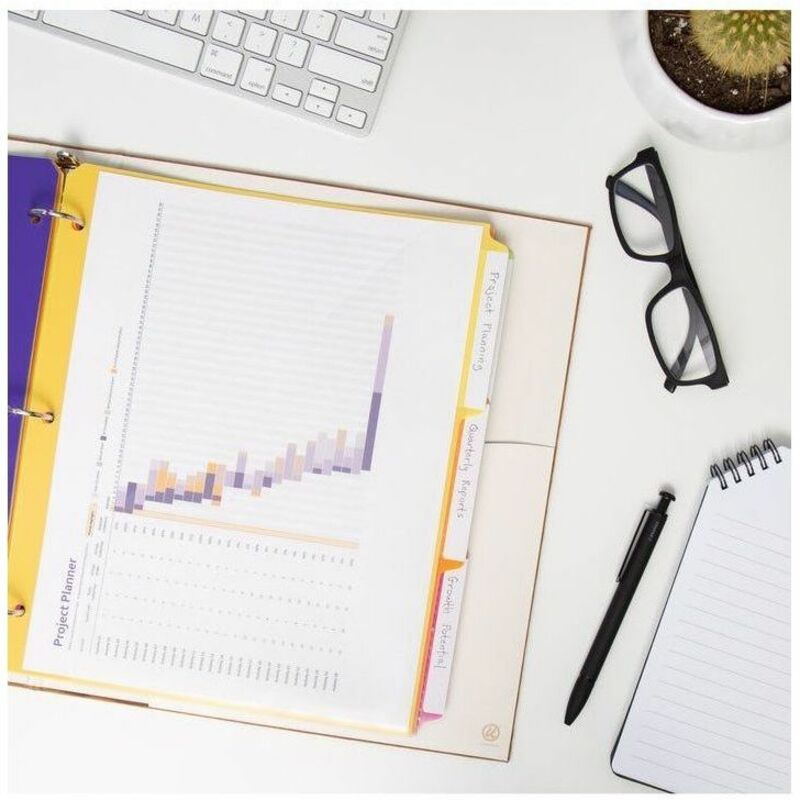 Smead Index Divider - Assorted Tab(s) - 1/3 - Letter - 8.50" Width x 11" Length - 3 Hole Punched - Yellow, Orange, Pink, Green, Blue, Purple Divider - Poly Tab(s) - Acid-free, Hole-punched, Heavyweight, Durable, Pocket, Tear Resistant, Water Resistant ...