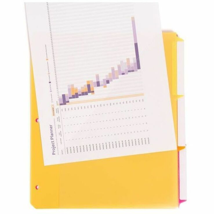 Smead Index Divider - Assorted Tab(s) - 1/3 - Letter - 8.50" Width x 11" Length - 3 Hole Punched - Yellow, Orange, Pink, Green, Blue, Purple Divider - Poly Tab(s) - Acid-free, Hole-punched, Heavyweight, Durable, Pocket, Tear Resistant, Water Resistant ...