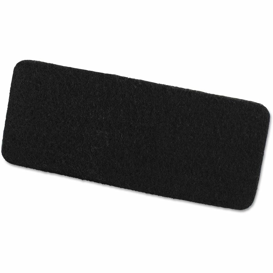 Universal Dry Erase Whiteboard Eraser, 5" x 1.75" x 1" , Black - Felt Surface - Rectangle - 1 Each
