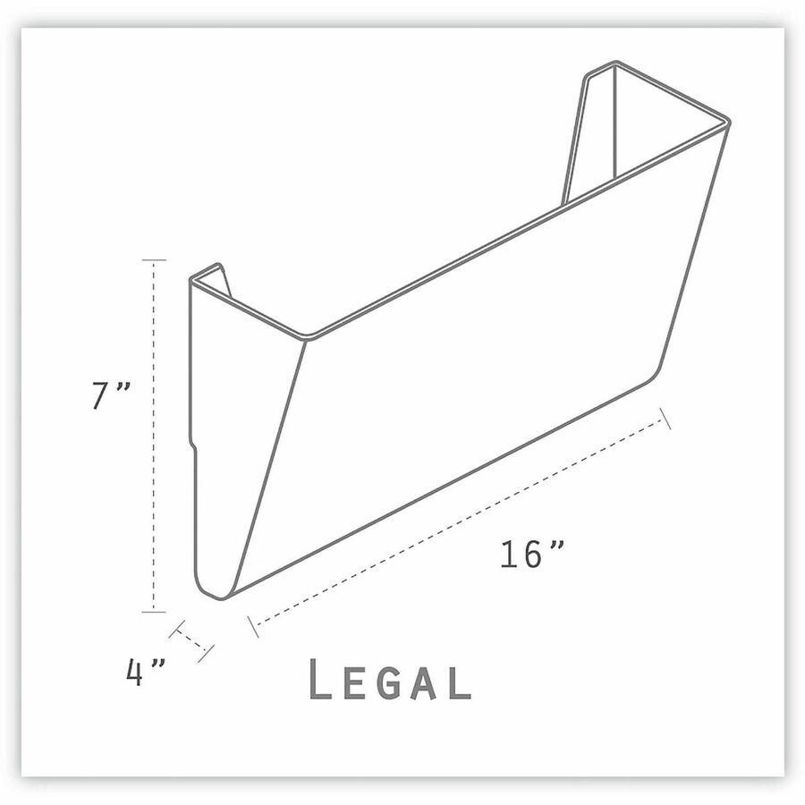 Storex Magnetic Legal Wall Pocket, Unbreakable Clear - 500 x Sheet - 7" Height x 16" Width x 4" Depth - Unbreakable, Magnetic, Adhesive, PVC Free, BPA Free - Clear - Poly - 1 Each