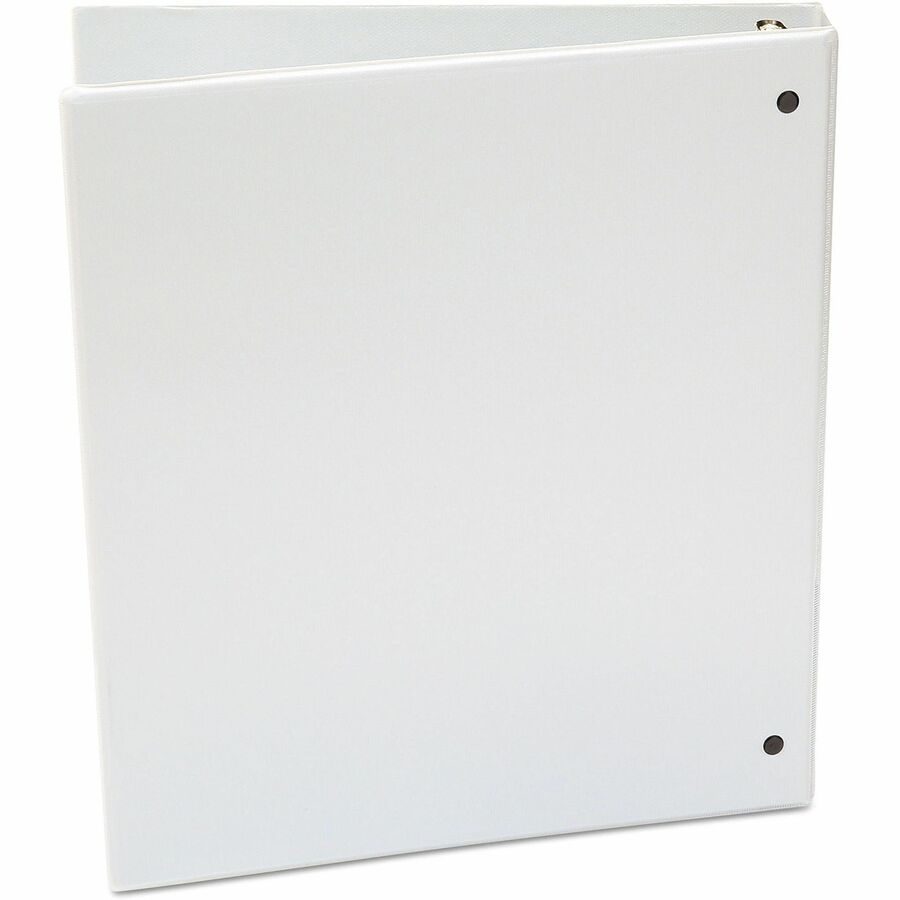 Universal Economy Round Ring View Binder, 3 Rings, 1" Capacity, 11 x 8.5, White - 1" Binder Capacity - 175 Sheet Capacity - 3 Ring(s) - Fastener(s): Ring - Pocket(s): 2, Inside Front & Back - Polypropylene - White - Non-stick - 1 Each