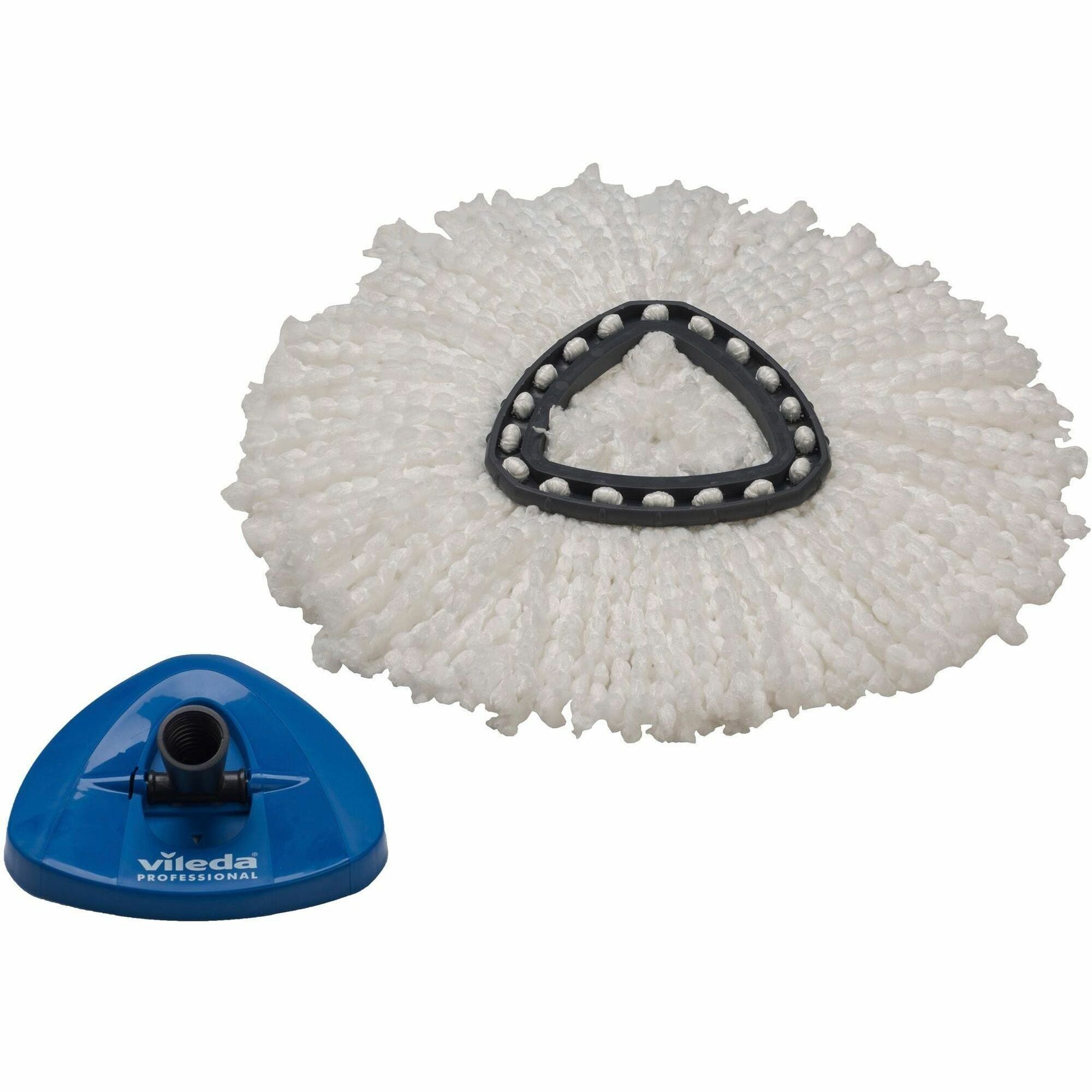 Vileda Professional UltraSpin Mini Mophead - 14" Length - MicroFiber - White - 1 Each