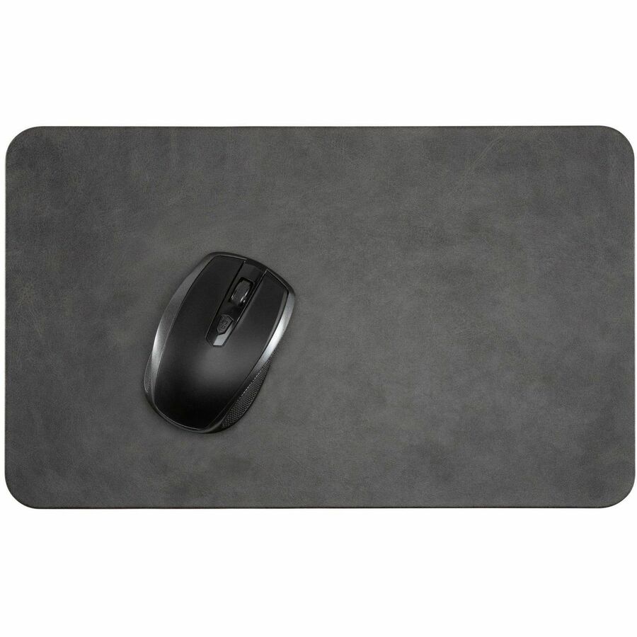 Allsop Leatherette Mousepad - 0.25" Height x 14.20" Width x 8.60" Depth - Black - Vegan Leather, Leatherette - Anti-skid, Wear Resistant, Fray Resistant - Mouse - 1 Each