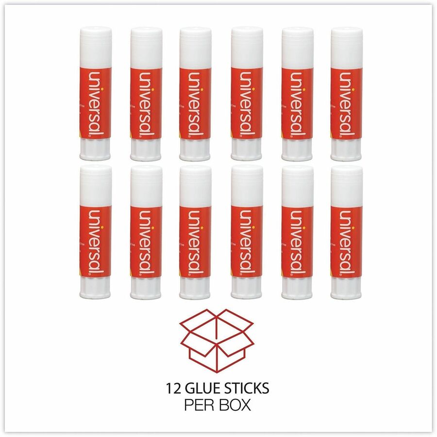 Universal Glue Stick - 0.28 oz - Clear - 12 / Pack