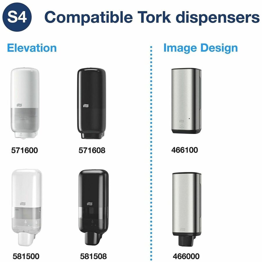 TORK Hair and Body Wash S4, Clean Scent, 6 x 1L - Clean Scent - 33.8 fl oz (1000 mL) - Bottle Dispenser - Hair, Body, Hotel, Spa, Skin, School - White - Moisturizing - Hygienic, Refillable, Perfumed - 6 / Case
