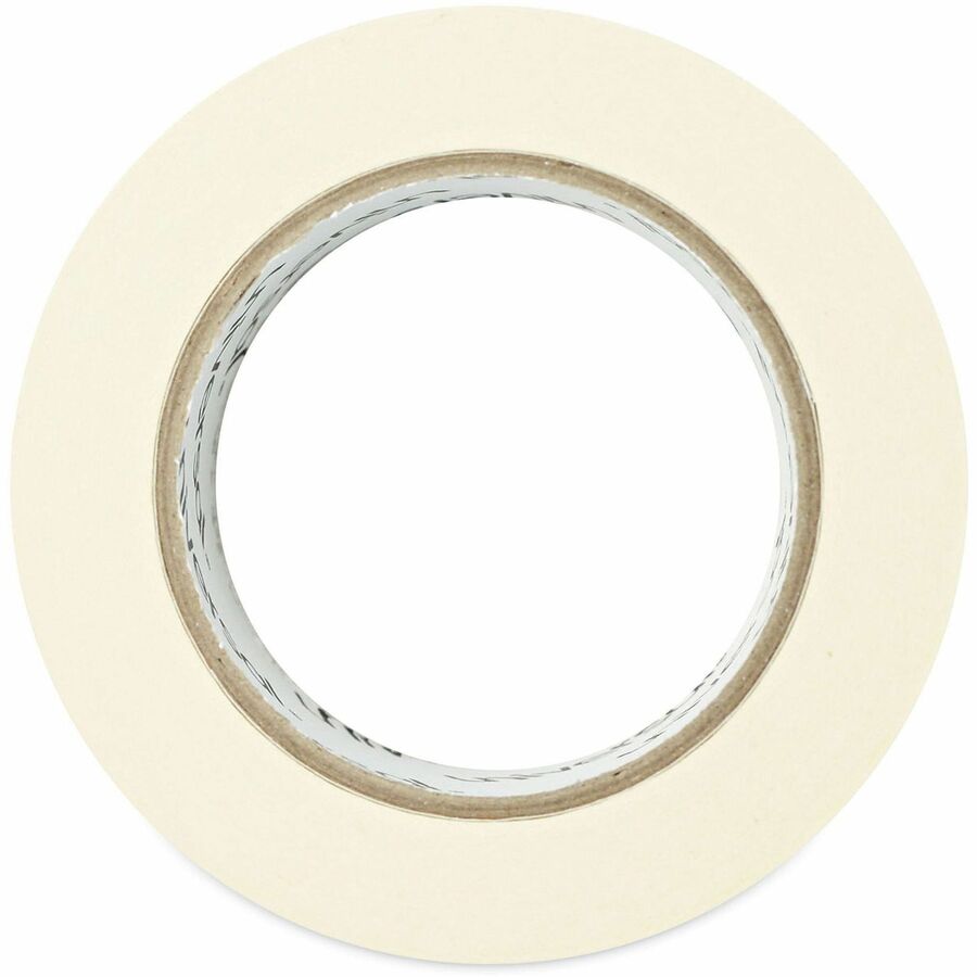 Universal General-Purpose Masking Tape, 3" Core, 24 mm x 54.8 m, Beige, 3/Pack - 59.93 yd Length x 0.94" Width x 5.5 mil Thickness - 3" Core - Beige - Natural Rubber - Crepe Paper Backing - 3 / Pack