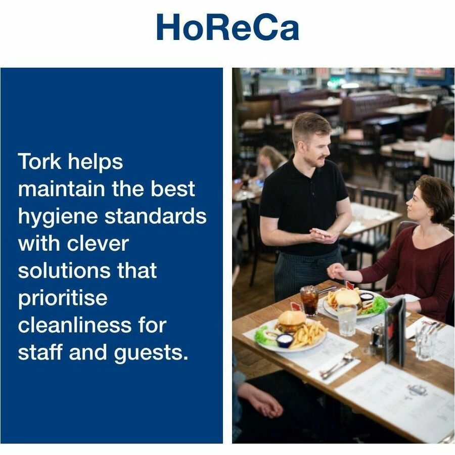 TORK 2 in 1 Scouring and Cleaning Foodservice Towel White, Absorbent, 1 x 120 Sheets - For Surface, Food Service, Countertop, House - Towel - Non-scratching, Absorbent, Abrasive, Reusable, Soft, Flexible, Easy to Use, Durable, Tear Resistant, Quarter-f...