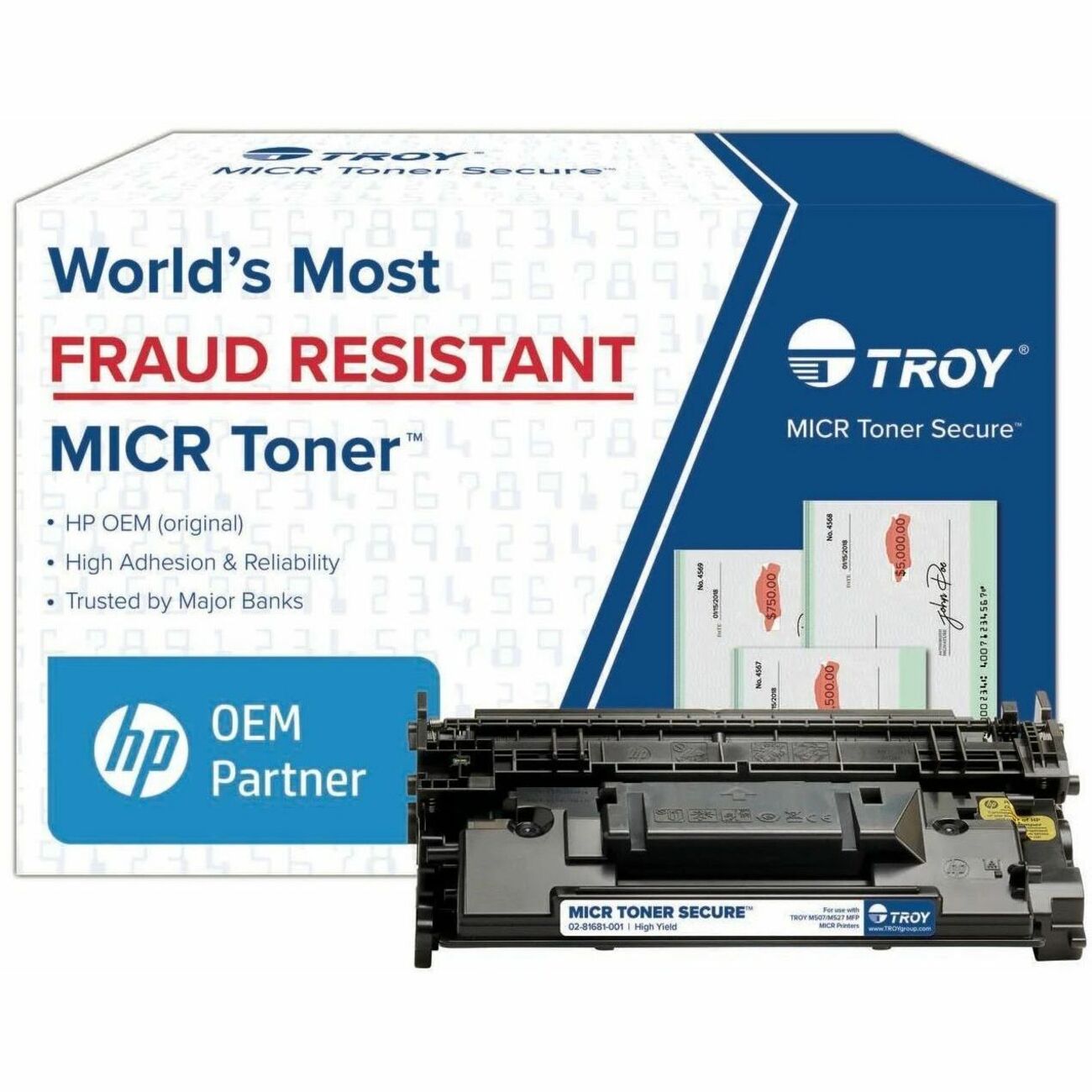Troy Toner Secure MICR High Yield Laser Toner Cartridge - Alternative for HP 289X (CF289X) - Black - 1 Each - 10000 Pages