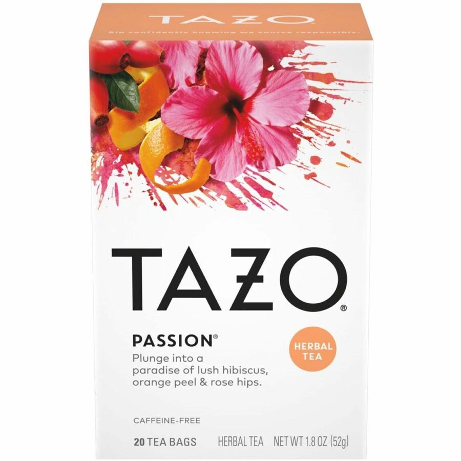 Tazo Passion Herbal Tea Bag - Herbal Tea - Organic - 20/Box - 6 / Carton