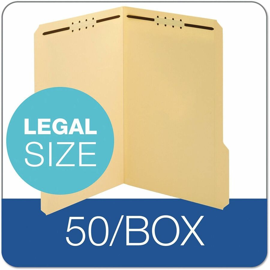 Pendaflex 1/3 Tab Cut Letter, Legal Top Tab File Folder - 150 Sheets Capacity - 3/4" Expansion - 2 Fastener(s) - 2" Fastener Capacity - Assorted Tab Position - 11 pt. - Manila - Manila - Heavy Duty, Durable, Bend Resistant, Tear Resistant, Rigid - 0% R...