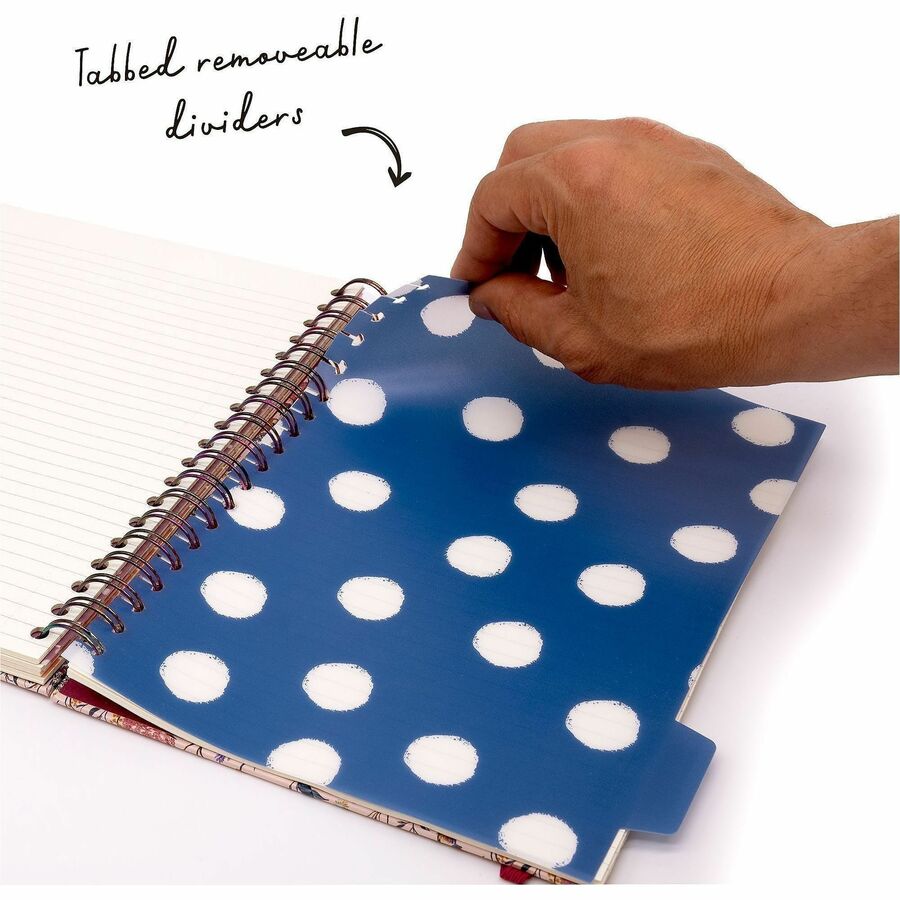 Pukka Pads Bloom B5 Hardcover Project Book - Assorted Pack Of 3 - 200 Pages - Printed - Twin Wirebound - Both Side Ruling Surface - Ruled Front Ruling - 0.31" Ruled - 80 g/m² Grammage - B5 - 6 29/32" x 9 4/5" Sheet Size - 2.25" Height x 8.8" Width...