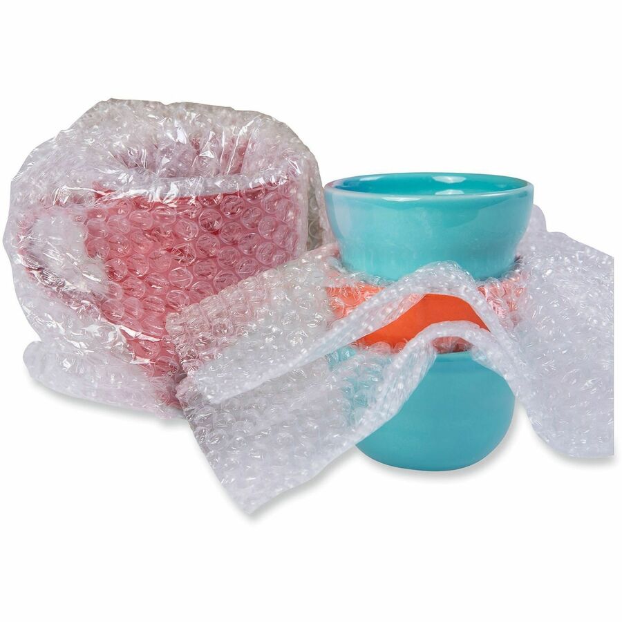 Universal Cushion Wrap - 12" Width x 125 ft Length x 300 mil Thickness - Perforated, Cushioned, Lightweight, Flexible, Shock Resistant, Vibration Resistant, Abrasion Resistant - Clear - 4 / Carton