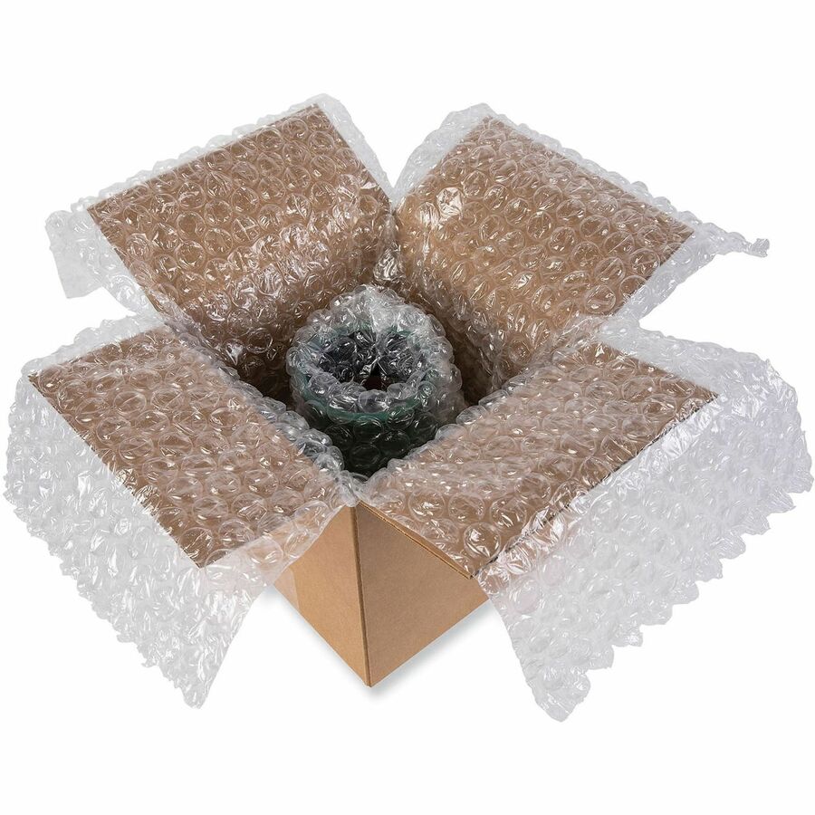 Universal Cushion Wrap - 12" Width x 125 ft Length x 300 mil Thickness - Perforated, Cushioned, Lightweight, Flexible, Shock Resistant, Vibration Resistant, Abrasion Resistant - Clear - 4 / Carton