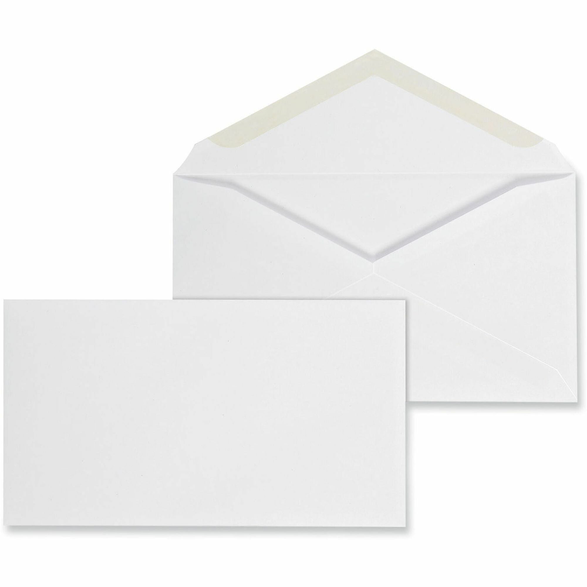 Universal Envelope - Business - #6 3/4 - 24 lb - Gummed - White - Paper Stock - 125 / Box