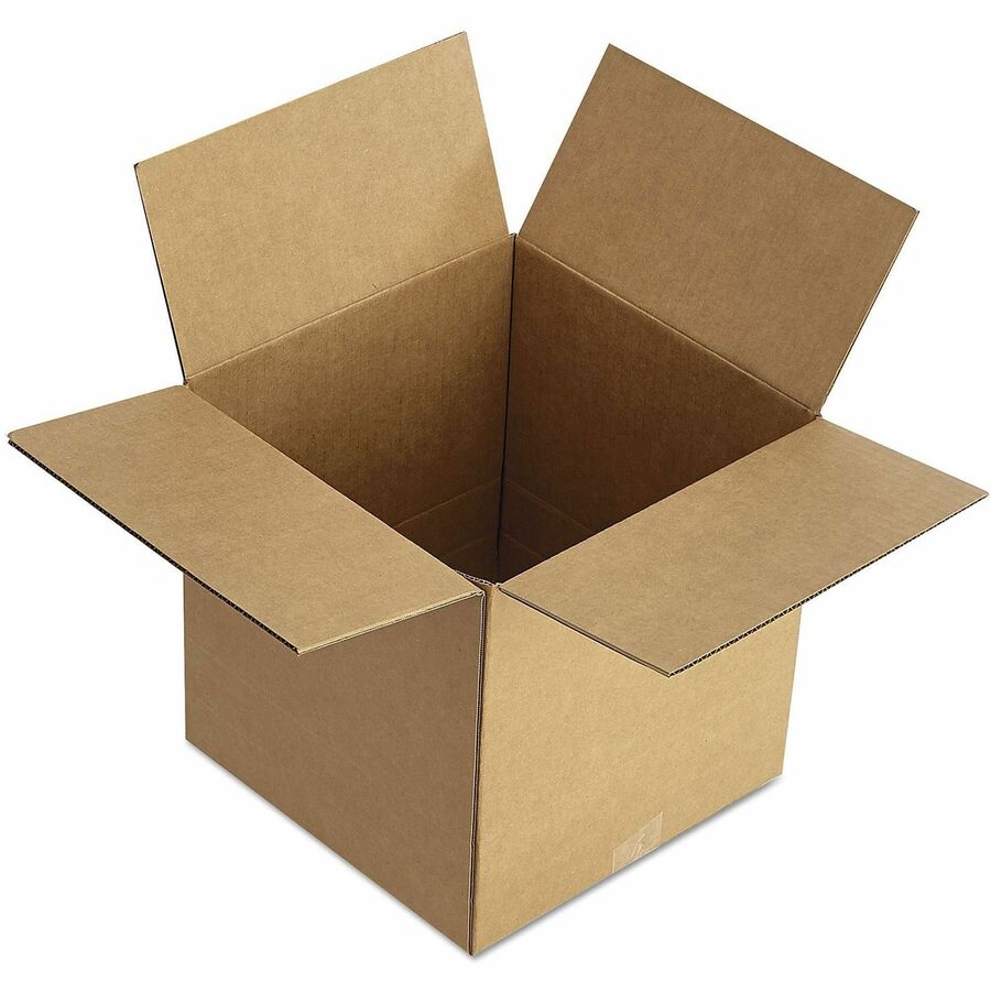 Universal Shipping Case - External Dimensions: 12" Length x 12" Width x 8" Height - Flap Closure - Corrugated Kraft - Brown Kraft - 25 / Bundle