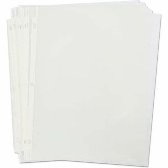 Universal Sheet Protector - 2 x Sheet Capacity - For Letter 8 1/2" x 11" Sheet - 3 x Holes - Ring Binder - Top Loading - Clear - 100 / Box
