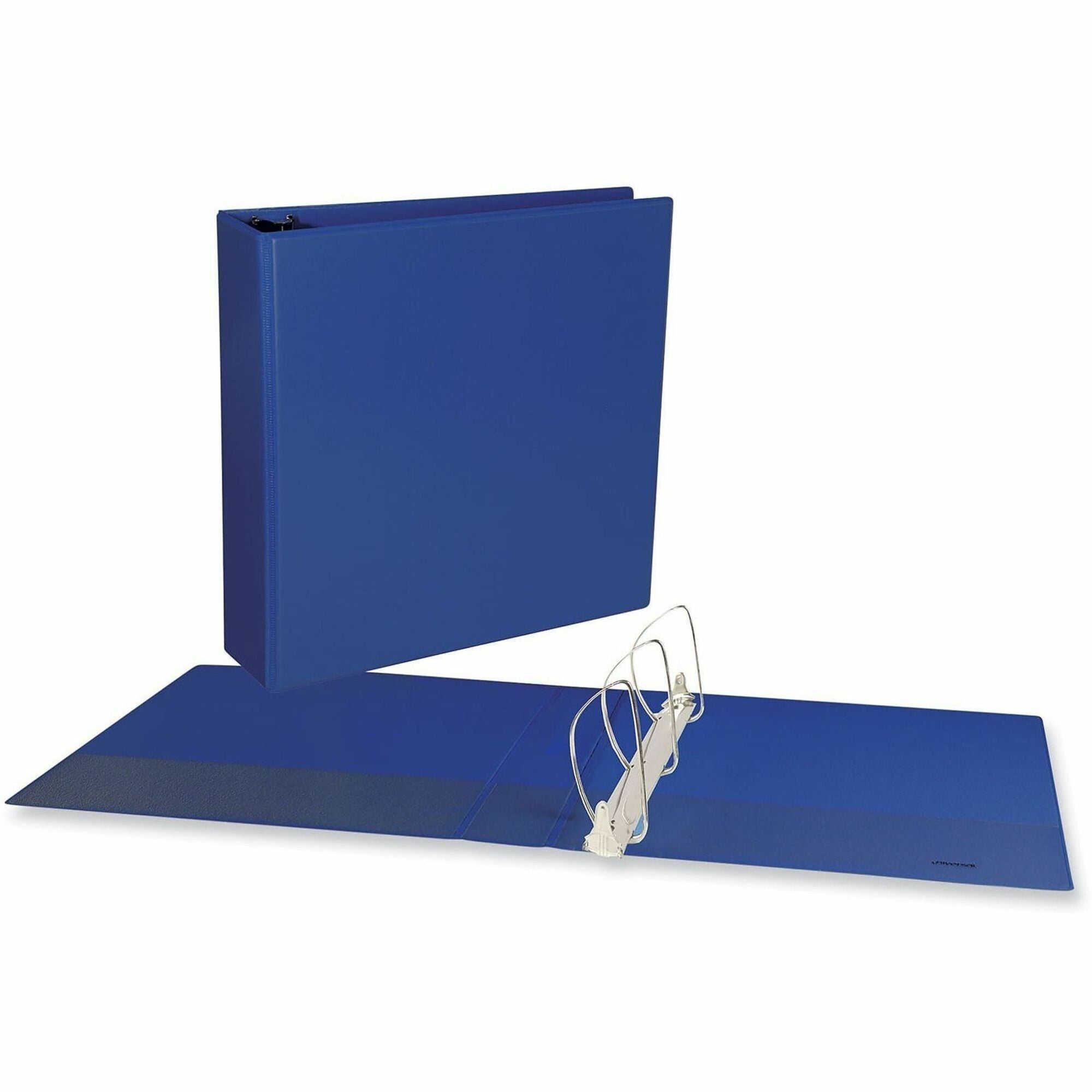 Universal Slant D-Ring View Binder, 3 Rings, 2" Capacity, 11 x 8.5, Navy Blue - 2" Binder Capacity - Letter - 8 1/2" x 11" Sheet Size - 480 Sheet Capacity - 3 Ring(s) - Fastener(s): Ring - Pocket(s): 2, Inside Front & Back - Polypropylene - Navy Blue -...