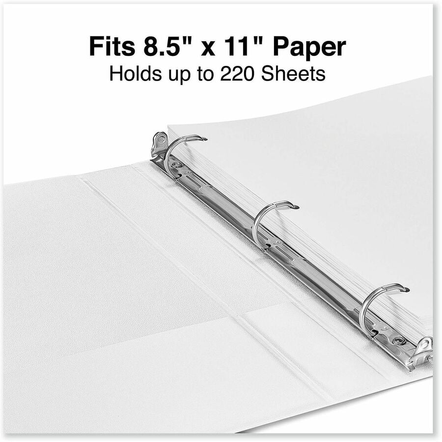 Universal Slant D-Ring View Binder, 3 Rings, 1" Capacity, 11 x 8.5, White, 12/Carton - 1" Binder Capacity - Letter - 8 1/2" x 11" Sheet Size - 220 Sheet Capacity - 3 Ring(s) - Fastener(s): Ring - Pocket(s): 2, Inside Front & Back - Polypropylene - Whit...