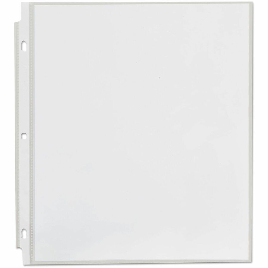 Universal Sheet Protector - 2 x Sheet Capacity - For Letter 8 1/2" x 11" Sheet - 3 x Holes - Ring Binder - Top Loading - Poly - 100 / Box